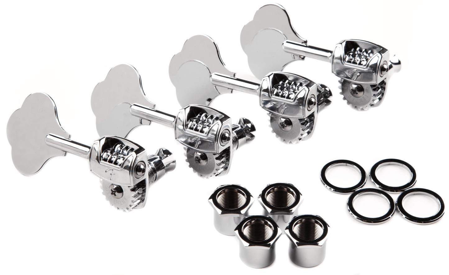 Deluxe "F" Stamp Bass Tuning Machine Set - Left-Handed