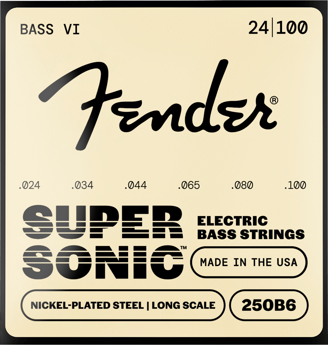 SuperSonic™ 250B6 Nickel-Plated Steel Bass VI Strings