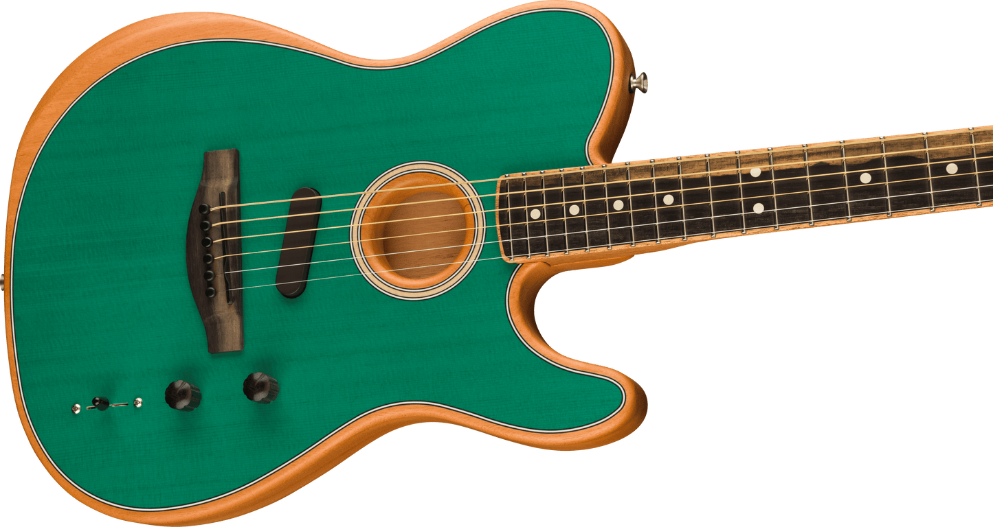 Limited Edition American Acoustasonic® Telecaster®, Channel-Bound Neck, Aqua Teal