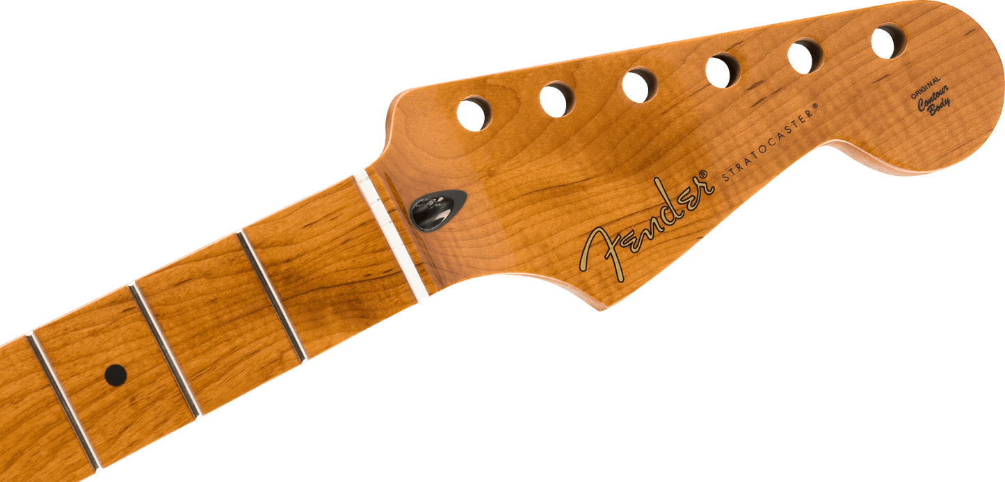 Roasted Maple Stratocaster Neck, 21 Narrow Tall Frets, 9.5", C Shape