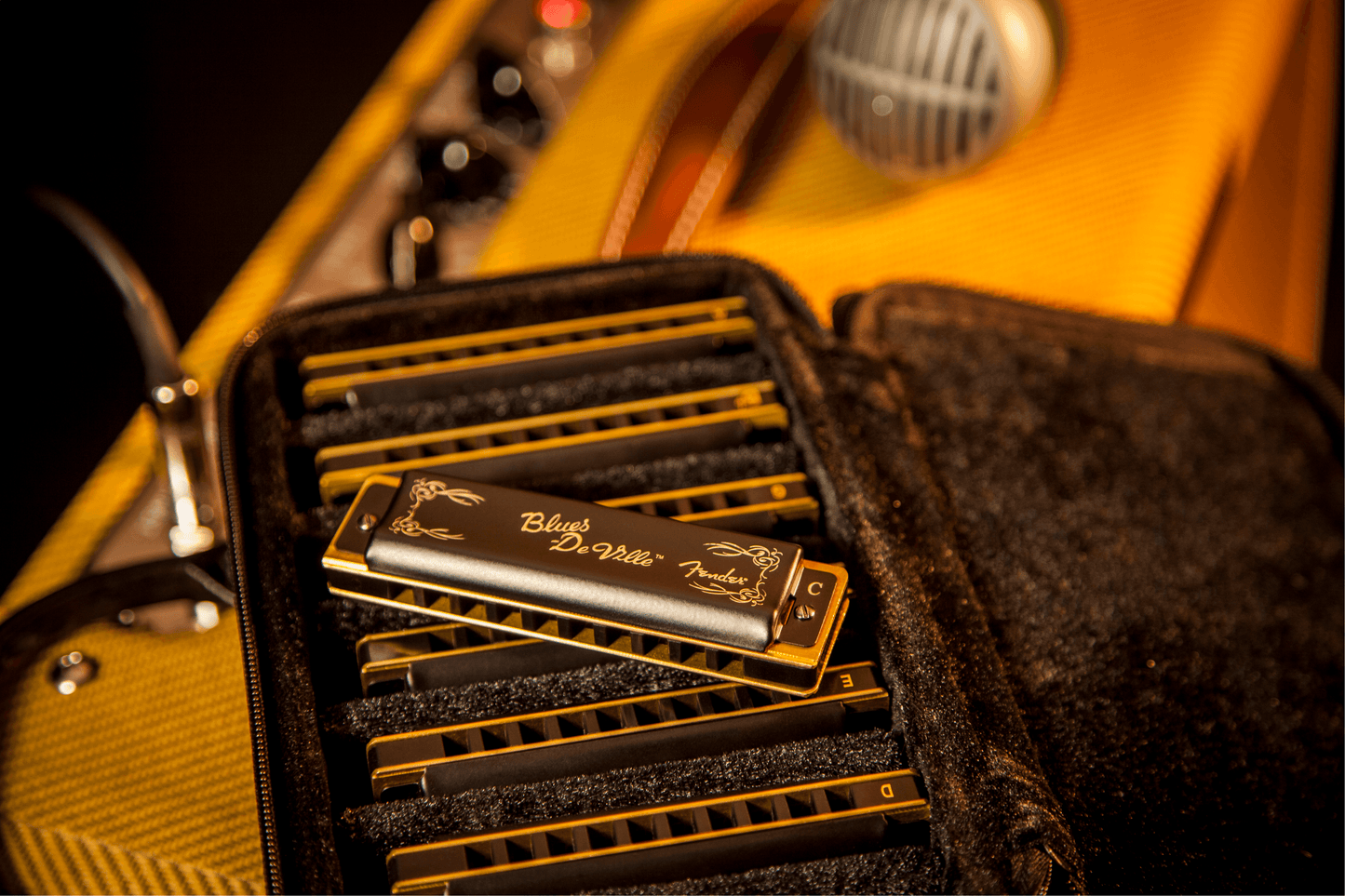 Blues DeVille Harmonicas - 7 Pack with Case