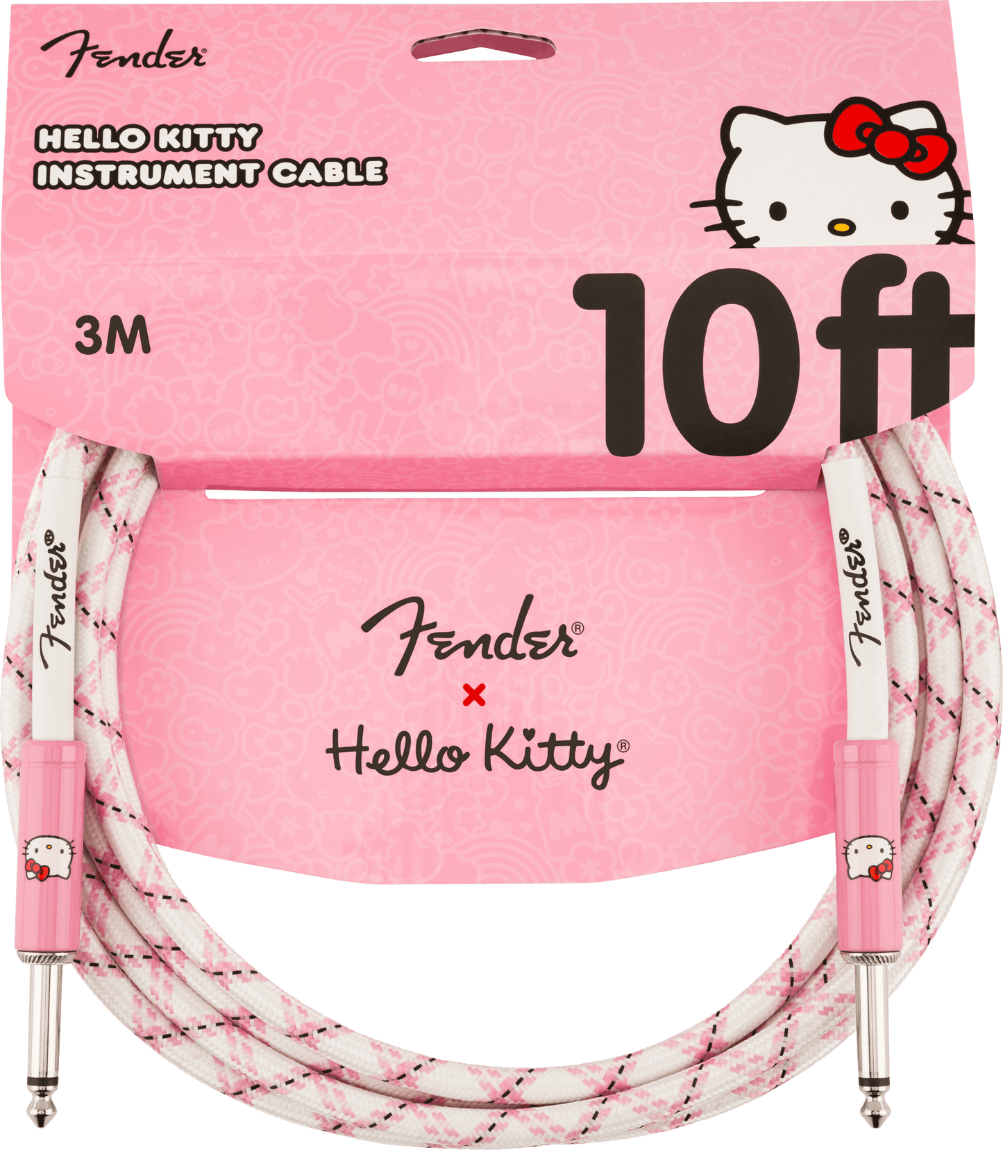 Fender® x Hello Kitty® White/Pink Woven Cable