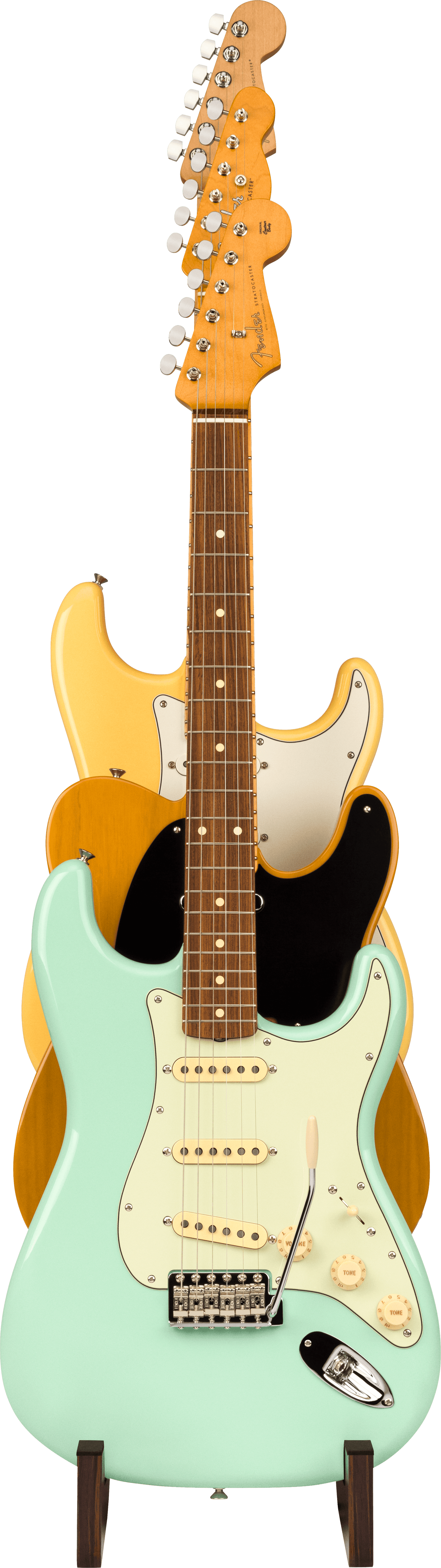 Deluxe Wooden 3-Tier Guitar Stand