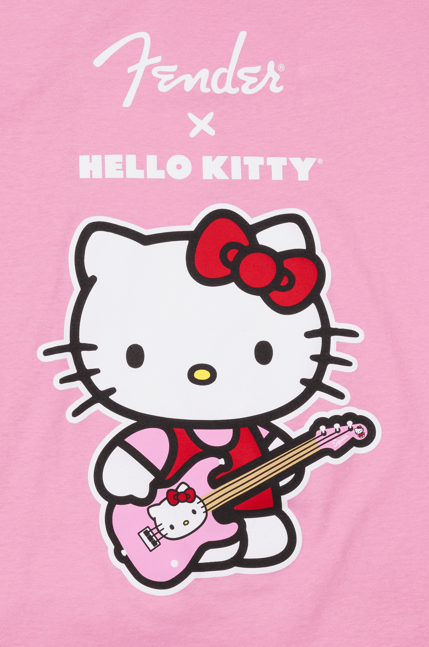 Fender® x Hello Kitty® Pink Front Logo Tee